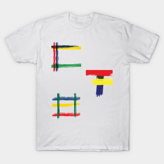 Color Block Hashtags T-Shirt by Angelic Gangster